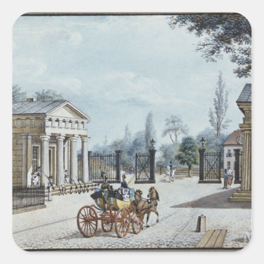 Das Leipziger Tor, Berlin Quadratischer Aufkleber (Vorderseite)
