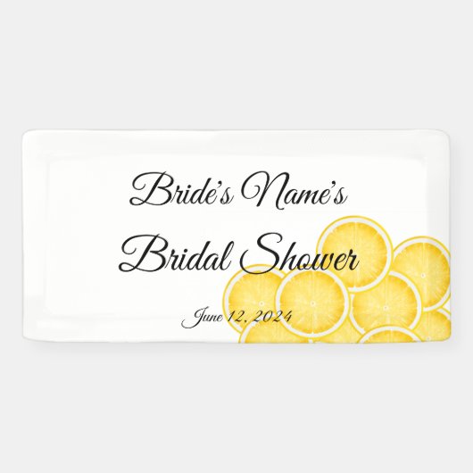 Das Lemon Spritz Brautparty Custom Party Sign Banner (Horizontal)