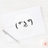 Das Lenny-Gesicht Runder Aufkleber (Umschlag)