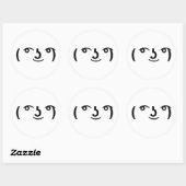 Das Lenny-Gesicht Runder Aufkleber (Blatt)