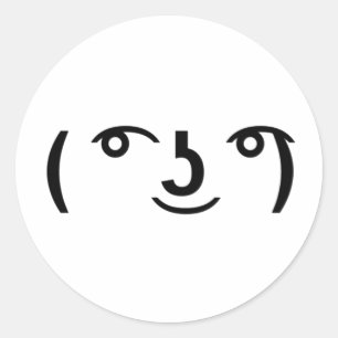 Das Lenny-Gesicht Runder Aufkleber