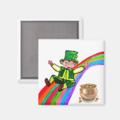 DAS LEPRECHAUN IM RAINBOW-Magnet Magnet (Vorderseite/Rückseite)