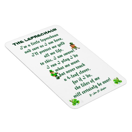 DAS LEPRECHAUN POEM MAGNET (Rechte Seite)