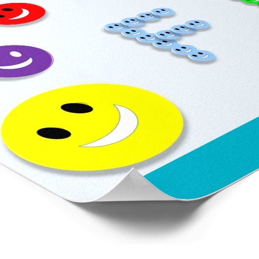 DAS LERNEN IST FUN FAPPY FACES BILDUNG SCHOOL MOTT POSTER (Ecke)