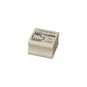Das Lernen war eine LAMA-Spaß heute Briefmarke Gummistempel