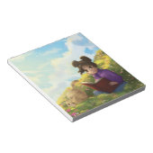 Das Lesegerät und der gelangweilte Katzen-Notepad Notizblock (angewinkelt)