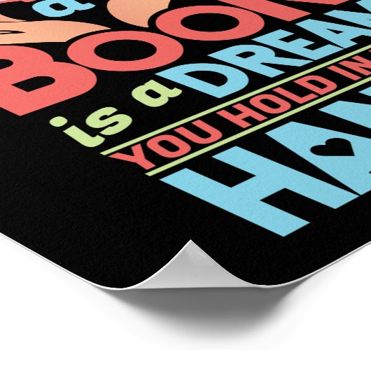 Das Lesen eines Buches ist ein Traum, der in den H Poster (Ecke)