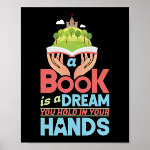Das Lesen eines Buches ist ein Traum, der in den H Poster