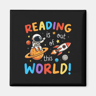 Das Lesen ist aus dieser Welt, die lustigen Bücher Magnet