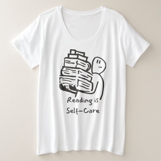Das Lesen ist der Selbstversorger-Plus-T - Shirt f (Design vorne)