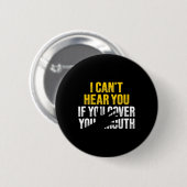 Das Lesen von Asl Hand Gesture Deaf Hörverlust Awa Button (Vorne & Hinten)
