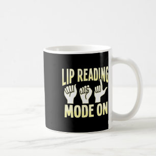 Das Lesen von Asl Hand Gesture Deaf Hörverlust Awa Kaffeetasse