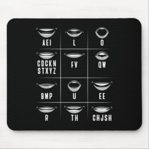 Das Lesen von Asl Hand Gesture Deaf Hörverlust Awa Mousepad