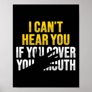 Das Lesen von Asl Hand Gesture Deaf Hörverlust Awa Poster