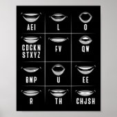 Das Lesen von Asl Hand Gesture Deaf Hörverlust Awa Poster (Vorne)