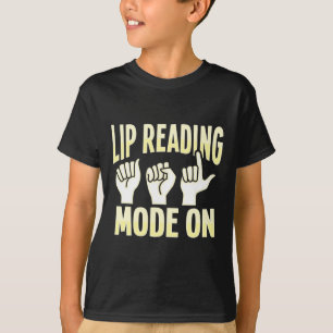 Das Lesen von Asl Hand Gesture Deaf Hörverlust Awa T-Shirt