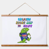 Das Lesen von Büchern hilft dabei, Minds zu formen Wandteppich Mit Holzrahmen (Vorderseite)