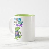 Das Lesen von Büchern hilft dabei, Minds zu formen Zweifarbige Tasse (Vorderseite Links)