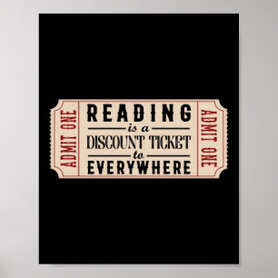 Das Lesen von Buchliteratur ist ein Ticket zum Rab Poster