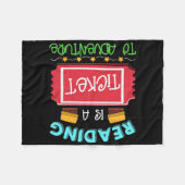 Das Lesen von Geschenken ist ein Ticket zum Abente Fleecedecke (Vorderseite (Horizontal))