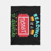 Das Lesen von Geschenken ist ein Ticket zum Abente Fleecedecke (Vorderseite)