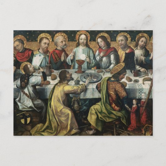 Das letzte Abendessen, 1482 Postkarte (Vorderseite)