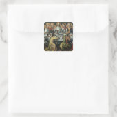 Das letzte Abendessen, 1482 Quadratischer Aufkleber (Tasche)