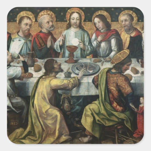 Das letzte Abendessen, 1482 Quadratischer Aufkleber (Vorderseite)