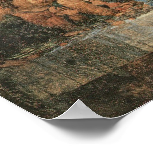 Das letzte Abendessen, 1495-1997, Leonardo da Vinc Poster (Ecke)