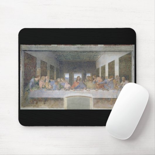 Das letzte Abendessen, 1495-97 (Fresko) Mousepad (Mit Mouse)