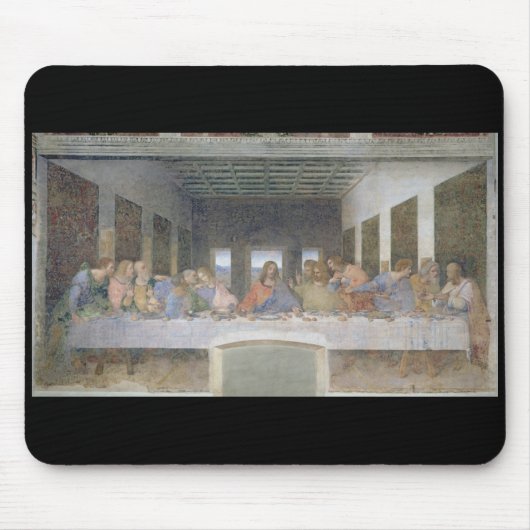 Das letzte Abendessen, 1495-97 (Fresko) Mousepad (Vorne)
