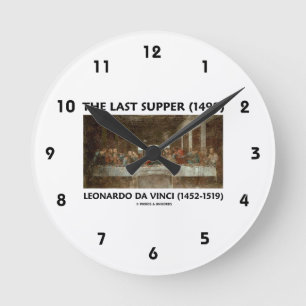 Das letzte Abendessen (1498) von Leonardo da Vinci Runde Wanduhr