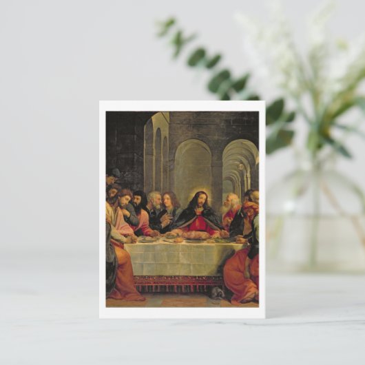 Das letzte Abendessen 2 Postkarte (Stehend Vorderseite)