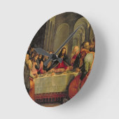 Das letzte Abendessen 2 Runde Wanduhr (Winkel)