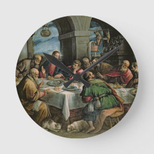 Das letzte Abendessen 3 Runde Wanduhr