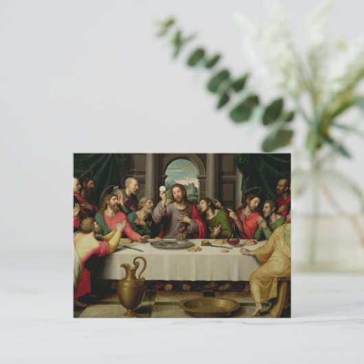 Das letzte Abendessen 5 Postkarte (Stehend Vorderseite)