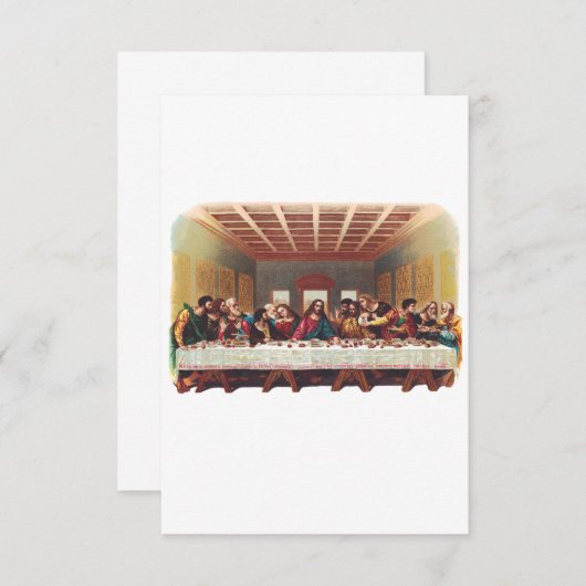 Das letzte Abendessen Dankeskarte (Vorne/Hinten)