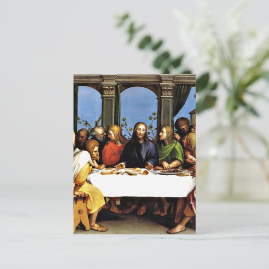 Das letzte Abendessen - Hans Holbein der Jüngere Postkarte (Stehend Vorderseite)