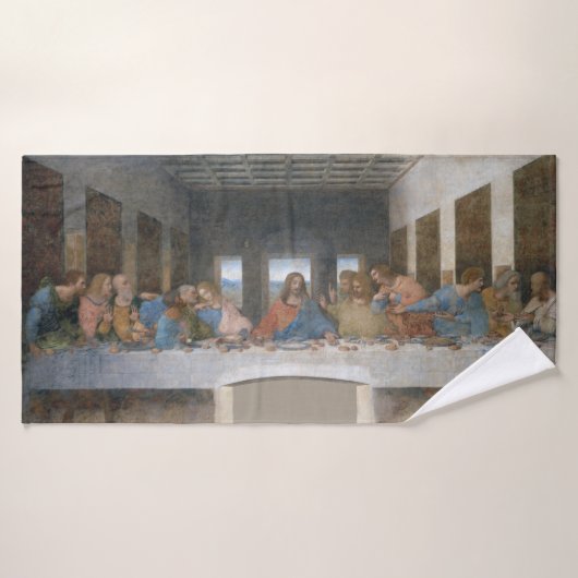 Das letzte Abendessen, Leonardo da Vinci, 1495-149 Badehandtuch (Badehandtuch)
