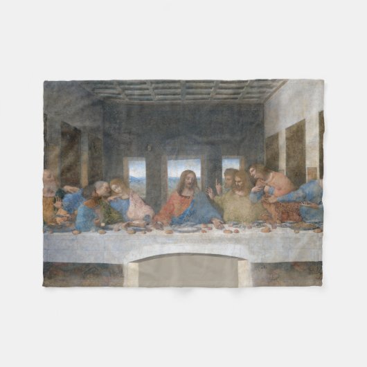 Das letzte Abendessen, Leonardo da Vinci, 1495-149 Fleecedecke (Vorderseite (Horizontal))