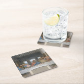 Das letzte Abendessen, Leonardo da Vinci, 1495-149 Rechteckiger Pappuntersetzer (Vor Ort)