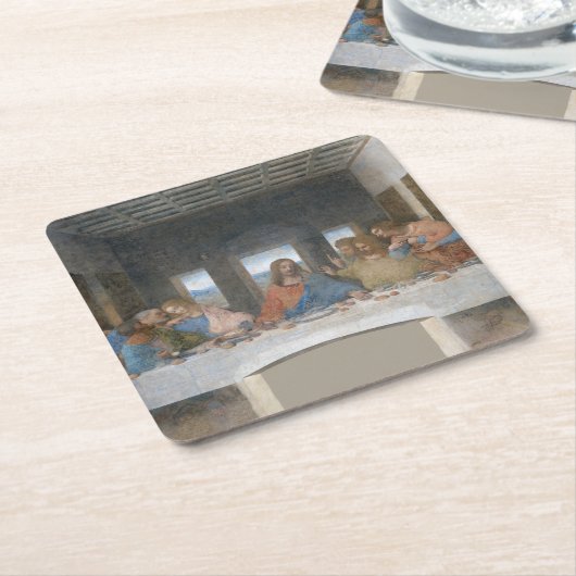 Das letzte Abendessen, Leonardo da Vinci, 1495-149 Rechteckiger Pappuntersetzer (angewinkelt)