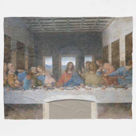 Das letzte Abendessen, Leonardo da Vinci Fleecedecke (Vorderseite (Horizontal))