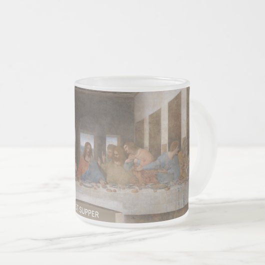 Das letzte Abendessen Leonardo Da Vinci Postkarte Mattglastasse (VorderseiteRechts)