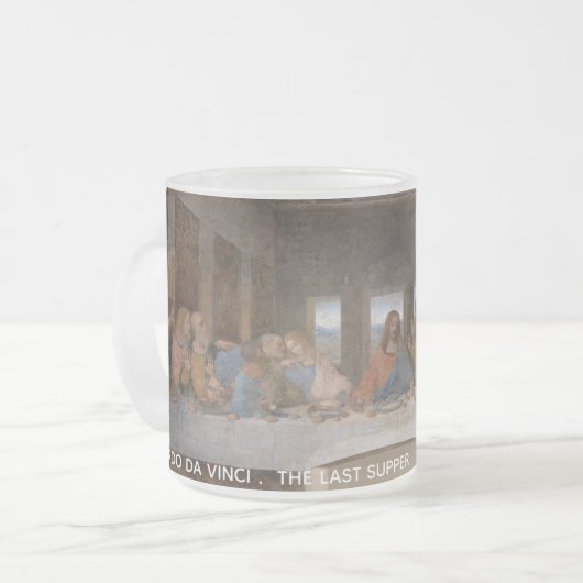 Das letzte Abendessen Leonardo Da Vinci Postkarte Mattglastasse (Vorderseite Links)