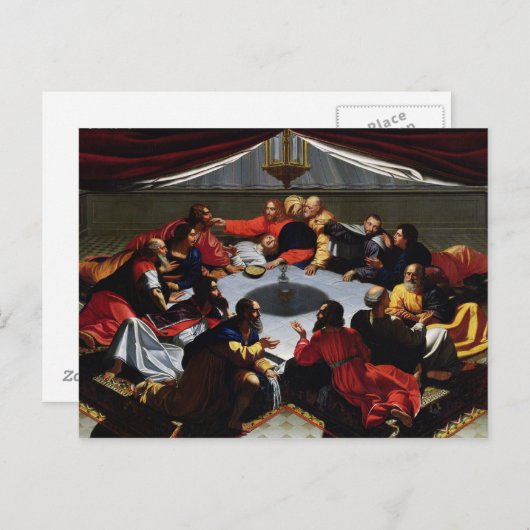 Das letzte Abendessen Postkarte (Vorne/Hinten)