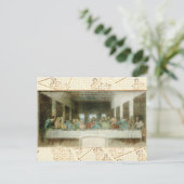 Das letzte Abendessen Postkarte (Stehend Vorderseite)