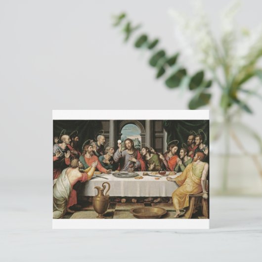 Das letzte Abendessen Postkarte (Stehend Vorderseite)