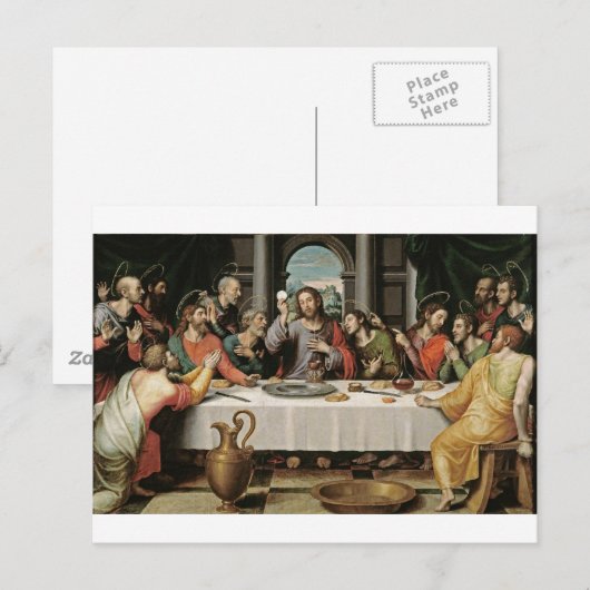Das letzte Abendessen Postkarte (Vorne/Hinten)