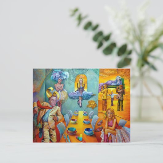 Das letzte Abendessen Postkarte (Stehend Vorderseite)